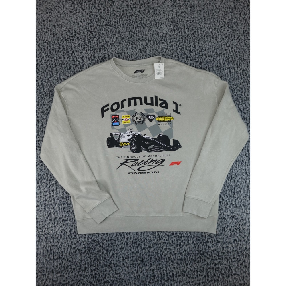 Formula 1‎ Racing Division Sweatshirt Mens XL Grey Hybrid Apparel 2FRMO0446 NEW